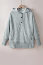 Load image into Gallery viewer, Quarter-Snap Dropped Shoulder Hoodie