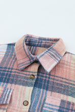 Load image into Gallery viewer, Double Take Plaid Dropped Shoulder Shacket