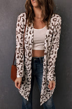 Load image into Gallery viewer, Leopard Long-Sleeve Open Front Cardigan