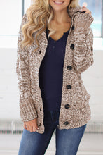 Load image into Gallery viewer, Long Sleeve Button-Up Hooded Cardigans