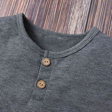 Load image into Gallery viewer, Round Neck Buttoned T-Shirt and Shorts Set
