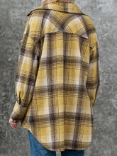 Load image into Gallery viewer, Plaid Collared Neck Long Sleeve Shirt