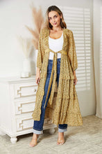 Load image into Gallery viewer, HEYSON Full Size Tie Front Ruffled Duster Cardigan