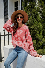 Load image into Gallery viewer, Leopard Ribbed Trim Dropped Shoulder Sweater
