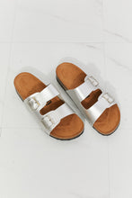 Load image into Gallery viewer, MMShoes Best Life Double-Banded Slide Sandal in Silver