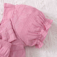 Load image into Gallery viewer, Kids Textured Bow Detail Top and Belted Shorts Set