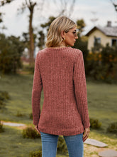Load image into Gallery viewer, Ribbed V-Neck Long Sleeve Tee
