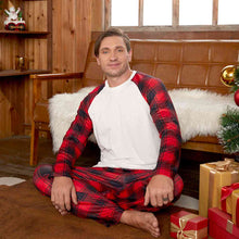 Load image into Gallery viewer, Raglan Sleeve Top and Plaid Pants Set