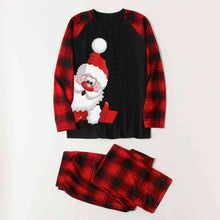 Load image into Gallery viewer, Santa Graphic Top and Plaid Pants Set