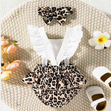 Load image into Gallery viewer, Leopard Print Cutout Square Neck Romper