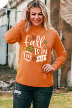 Load image into Gallery viewer, Round Neck Long Sleeve FALL IS IN THE AIR Graphic Sweatshirt