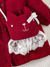 Load image into Gallery viewer, Peter Pan Collar Buttoned Long Sleeve Dress