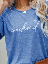 Load image into Gallery viewer, WEEKEND Flower Graphic Short Sleeve Tee