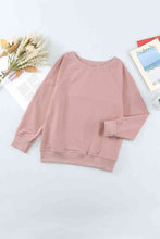 Load image into Gallery viewer, Girls Raglan Sleeve Ribbed Trim Sweatshirt