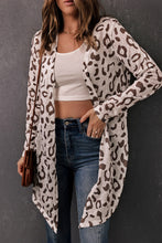 Load image into Gallery viewer, Leopard Long-Sleeve Open Front Cardigan