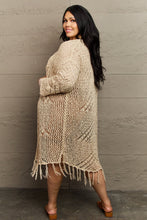 Load image into Gallery viewer, HEYSON Boho Chic Full Size Western Knit Fringe Cardigan