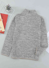 Load image into Gallery viewer, Kids Quarter-Zip Collar Sweatshirt with Kangaroo Pocket