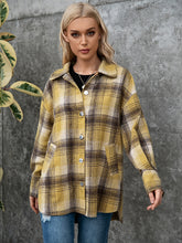 Load image into Gallery viewer, Plaid Collared Neck Long Sleeve Shirt