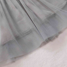 Load image into Gallery viewer, Girls Round Neck Ribbed Tulle Dress