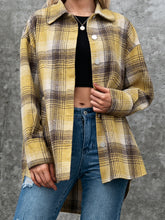 Load image into Gallery viewer, Plaid Collared Neck Long Sleeve Shirt