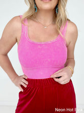 Load image into Gallery viewer, Zenana Washed Ribbed Square Neck Cropped Tank Top