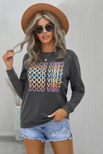 Load image into Gallery viewer, GOOD VIBES Graphic Sweatshirt