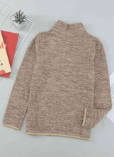 Load image into Gallery viewer, Kids Quarter-Zip Collar Sweatshirt with Kangaroo Pocket