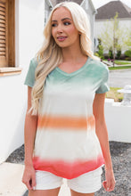 Load image into Gallery viewer, Double Take Tie-Dye V-Neck Short Sleeve Tee