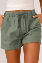 Load image into Gallery viewer, Green Strive Pocketed Tencel Shorts
