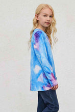 Load image into Gallery viewer, Girls Tie-Dye Twist Front Long Sleeve Top