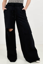 Load image into Gallery viewer, Zenana French Terry Laser Cut Pants With Pockets
