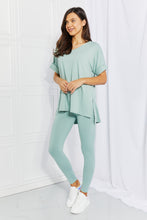 Load image into Gallery viewer, Zenana Self Love Full Size Brushed DTY Microfiber Lounge Set in Dusty Green