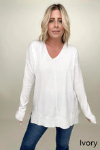 Load image into Gallery viewer, Zenana Front Seam Light Knit Sweater