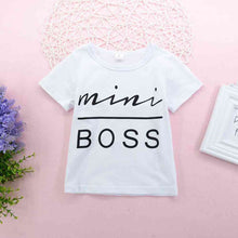Load image into Gallery viewer, Girls MINI BOSS Graphic Tee and Skirt Set