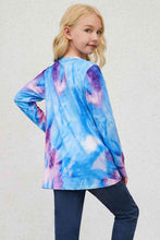 Load image into Gallery viewer, Girls Tie-Dye Twist Front Long Sleeve Top