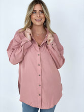 Load image into Gallery viewer, Easel "Twisted Tunic" Solid Button Down Tunic Shirt