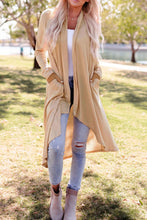 Load image into Gallery viewer, High-Low Open Front Cardigan with Pockets