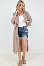 Load image into Gallery viewer, Jade By Jane Draped Front Long Body Jacket