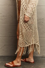 Load image into Gallery viewer, HEYSON Boho Chic Full Size Western Knit Fringe Cardigan