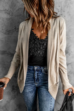 Load image into Gallery viewer, Double Take Long Sleeve Ribbed Hem Open Front Longline Cardigan