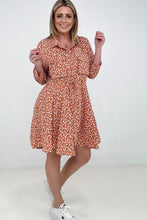 Load image into Gallery viewer, Easel Floral Printed Button Down Shirt Dress