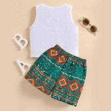 Load image into Gallery viewer, Graphic Tank and Printed Shorts Set