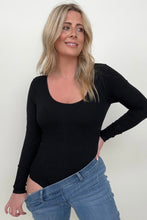 Load image into Gallery viewer, Fawnfit Ribbed Built-In Bra Long Sleeve Bodysuit