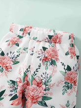 Load image into Gallery viewer, Girls Bow Detail Cami and Floral Flare Pants Set