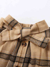 Load image into Gallery viewer, Turtle Neck Long Sleeve Ribbed Top and Plaid Skirt Set