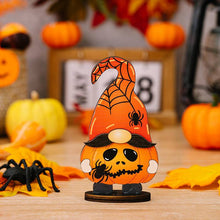Load image into Gallery viewer, Halloween Decoration Wooden Gnome Ornaments