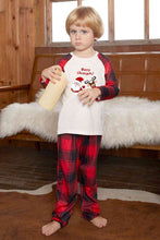 Load image into Gallery viewer, MERRY CHRISTMAS Graphic Top and Plaid Pants Set