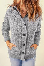 Load image into Gallery viewer, Long Sleeve Button-Up Hooded Cardigans
