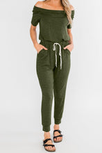 Load image into Gallery viewer, Green Living My Life Drawstring Jogger Jumpsuit