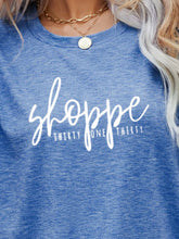 Load image into Gallery viewer, Slogan Graphic Round Neck Short Sleeve Tee